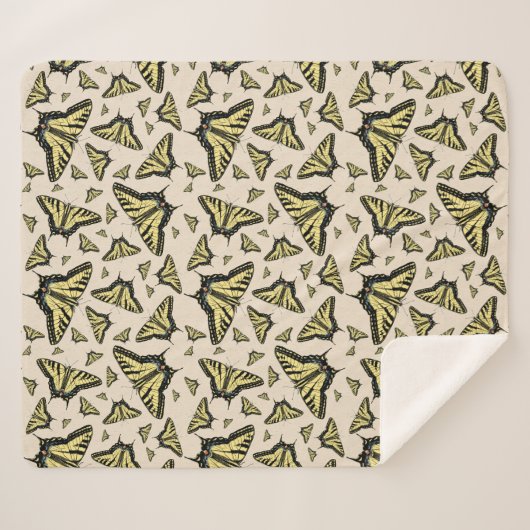 Zuidwest-gele kanonstaart sherpa deken (Voorkant (horizontaal))