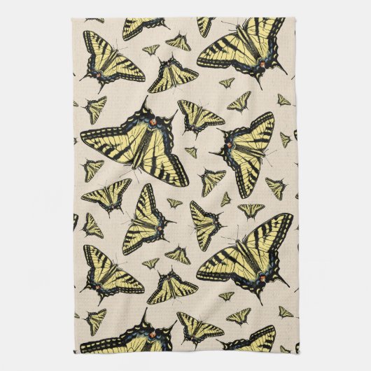 Zuidwest-gele kanonstaart theedoek (Verticaal)