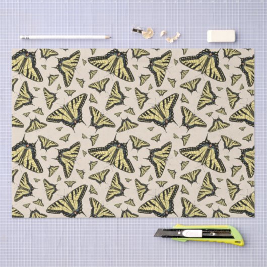 Zuidwest-gele kanonstaart tissuepapier (Craft)