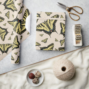 Zuidwest Gele Vlinderstaartvlinders Overal Cadeaupapier