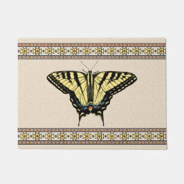 Zuidwest-gele zandstaarstaarstaafvlinder klein deurmat