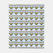 Zuidwest Gele Zwaluwstaartvlinder Medium Fleece Deken (Voorkant)