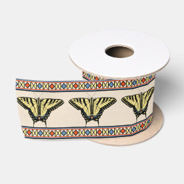 Zuidwest-gele Zwemstaart Butterfly Ribbon Satijnen Lint