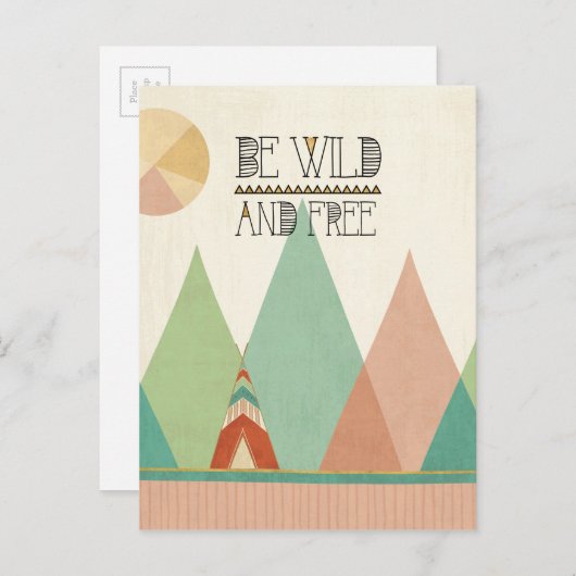 Zuidwest Geo II| Wild en vrij Briefkaart (Voorkant / Achterkant)