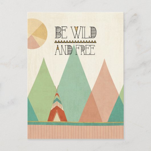 Zuidwest Geo II| Wild en vrij Briefkaart (Voorkant)
