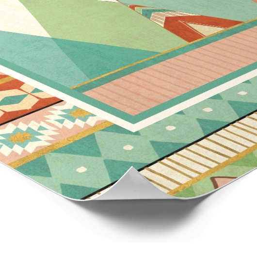 Zuidwest Geo II| Wild en vrij Poster (Hoek)