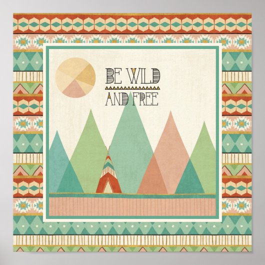 Zuidwest Geo II| Wild en vrij Poster (Voorkant)