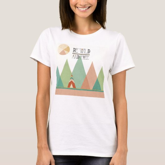 Zuidwest Geo II| Wild en vrij T-shirt (Voorkant)