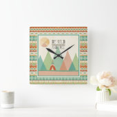 Zuidwest Geo II| Wild en vrij Vierkante Klok (Huis)