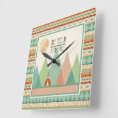 Zuidwest Geo II| Wild en vrij Vierkante Klok (Hoek)