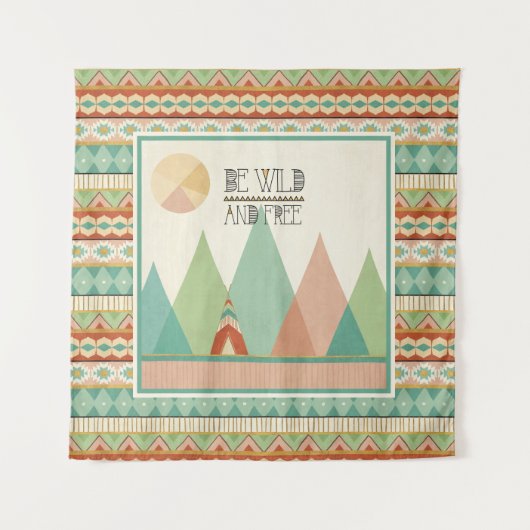 Zuidwest Geo II| Wild en vrij Wandkleed (Voorkant (horizontaal))