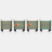 Zuidwest geometrische patroon en leuke Javelinas Whisky Glas (Achterkant)