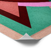 Zuidwest Geometrische Symfonie Midecentury Abstrac Poster (Hoek)