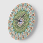 Zuidwest-Glas in lood Kaleidoscope Wall Clock Grote Klok (Hoek)