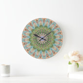 Zuidwest-Glas in lood Kaleidoscope Wall Clock Grote Klok (Huis)