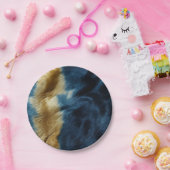 Zuidwest Gold Blue Koeienhuid Papieren Bordje (Feest)