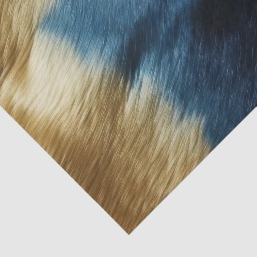 Zuidwest Gold Blue Koeienhuid Tissuepapier (Detail)