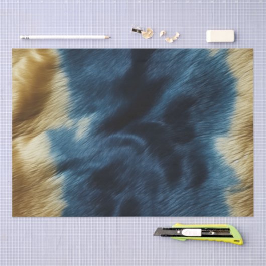 Zuidwest Gold Blue Koeienhuid Tissuepapier (Craft)