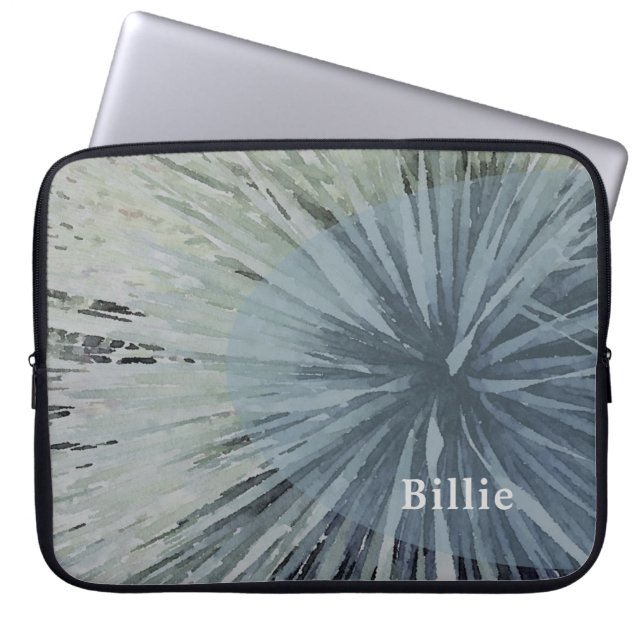 Zuidwest-grijze Agave Cactus laptophoes Laptop Sleeve (Voorkant)