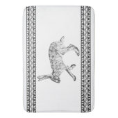 Zuidwest Jackrabbit Minimalistische Zwart en Wit Badmat (Voorkant Verticaal)