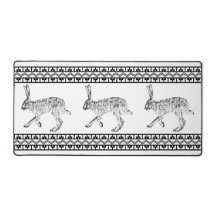 Zuidwest Jackrabbit Zwart en Wit Geometrisch