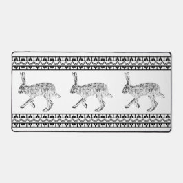 Zuidwest Jackrabbit Zwart en Wit Geometrisch Bureaumat