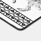 Zuidwest Jackrabbit Zwart-wit Geometrisch Bureaumat (Hoek)