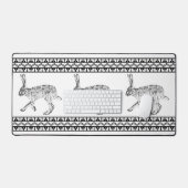 Zuidwest Jackrabbit Zwart-wit Geometrisch Bureaumat (Keyboard & Muis)