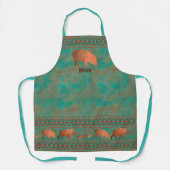 Zuidwest Javelina Mom Gepersonaliseerde Koper Blau Schort (Voorkant)