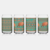 Zuidwest Javelinas & Geometrische Patroon Glas Set (Achterkant)