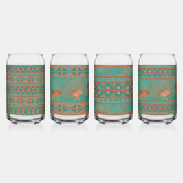 Zuidwest Javelinas & Geometrische Patroon Glas Set