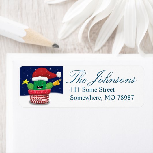 Zuidwest-kerstcactus — Retouradreslabels Etiket (Insitu)