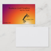 Zuidwest-kleurig Logo Kokopelli Visitekaartje (Voorkant / Achterkant)