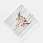 Zuidwest-Koe schedel tribale markeringen en bloeme Servetten (Hoek)