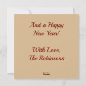 Zuidwest Koeien Schedel Poinsettia's Woestijnstijl Feestdagenkaart (Achterkant)