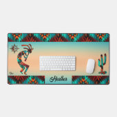 Zuidwest-Kokopelli en Cactus Bureaumat (Keyboard & Muis)