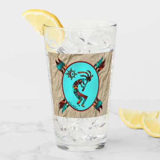 Zuidwest Kokopelli Glas Cup (Voorkant ijs)