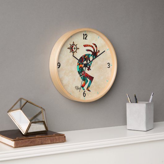 Zuidwest Kokopelli Ronde Wandklok (Kantoor)