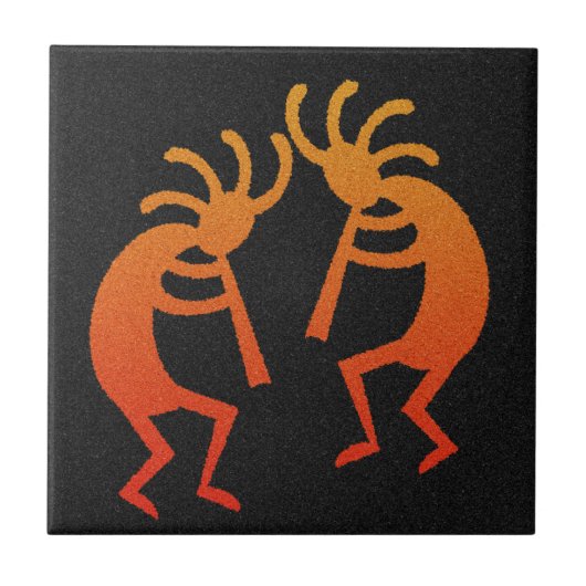 Zuidwest-Kokpelli Tegeltje (Voorkant)