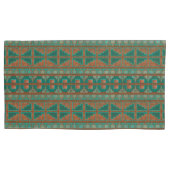 Zuidwest Koper Blauwgroen Geometrisch Patroon King Kussensloop (Voorkant-Links)