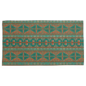 Zuidwest Koper Blauwgroen Geometrisch Patroon King Kussensloop (Voorkant-Rechts)