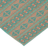 Zuidwest Koper Blauwgroen Geometrisch Patroon Medium Tafelloper (Hoek)