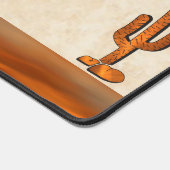 Zuidwest koper kokopelli en cactus bureaumat (Hoek)