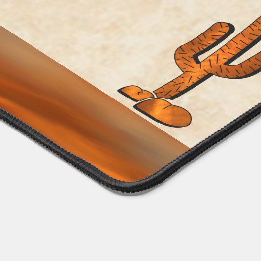 Zuidwest koper kokopelli en cactus bureaumat (Hoek)