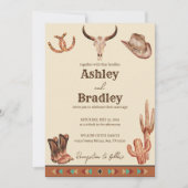 Zuidwest-land ranch western cowgirl bruiloft kaart (Voorkant)