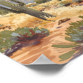 Zuidwest landschap met woestijncanyon poster (Hoek)