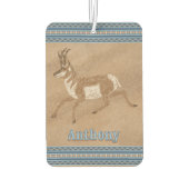 Zuidwest lopende Pronghorn Antelope gepersonalisee Luchtverfrisser (Achterkant)