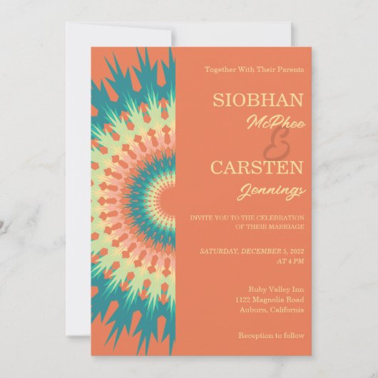 Zuidwest Mandala bruiloft uitnodiging (Voorkant)