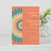 Zuidwest Mandala bruiloft uitnodiging (Staand voorkant)