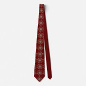 Zuidwest Maroon Print Stropdas (Voorkant)